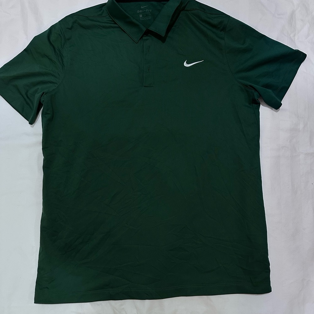 Nike Men's Dark Green Polo Shirt